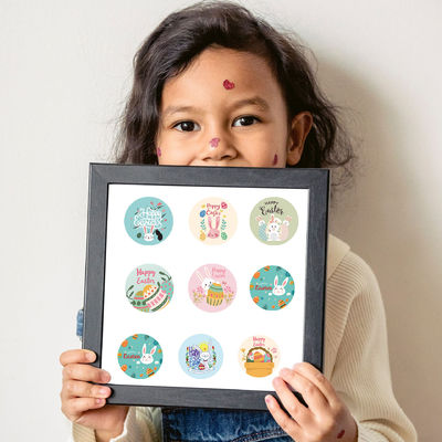 1 pulgadas Rainbow Sticker Artwork Formatado AI/PDF/CDR Decoración de regalos
