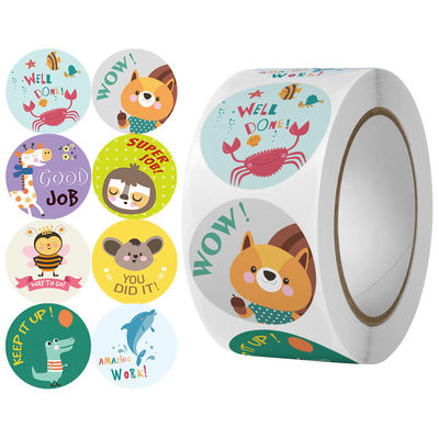 Impresión de pegatinas Pedido personalizado Aceptado Pegatinas bonitas del arco iris para la decoración del regalo