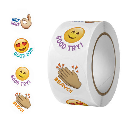 Impresión de pegatinas Pedido personalizado Aceptado Pegatinas bonitas del arco iris para la decoración del regalo