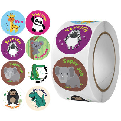Impresión de pegatinas Pedido personalizado Aceptado Pegatinas bonitas del arco iris para la decoración del regalo
