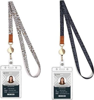 Impresión a medida Sublimación de poliéster de cuello de cordones con separación y correa de seguridad