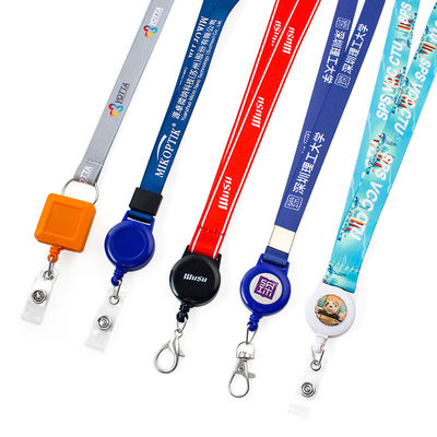 Cadenas de llave de transferencia caliente personalizada correa de cuello cordones de poliéster para llaves muchos colores