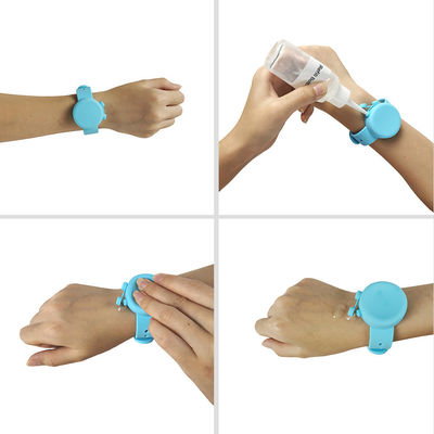 Pulsera de desinfectante de mano de silicona con dispensador ajustable Brazalete de arte coleccionable