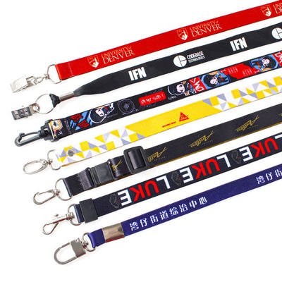 Cinturón de cordón de llavero de logotipo personalizado Poliéster para accesorios de cordón de cuello