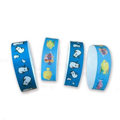 Brazaletes de papel Tyvek para diseño personalizado Stock de dinosaurios Conejos globos y más