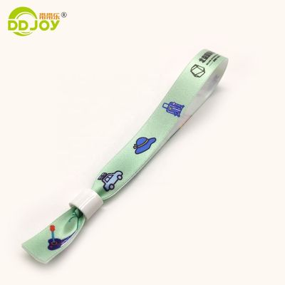 Pulseras tejidas de tela de festival personalizables con diseño ajustable y obras de arte personalizadas