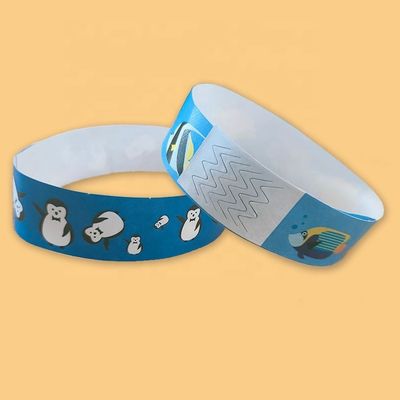 Brazaletes de papel Tyvek para diseño personalizado Stock de dinosaurios Conejos globos y más