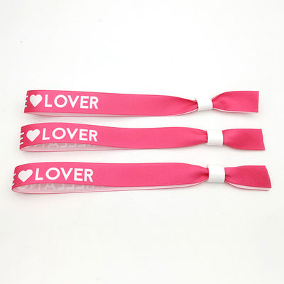 Eventos personalizados Fiesta Fiesta RFID Chips Satin Tejido pulseras con Impresión de logotipo