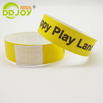 Pulseras de papel de identificación segura e impermeable para vendedores invitados Personal de medios VIP