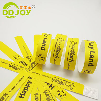 Pulseras de papel de identificación segura e impermeable para vendedores invitados Personal de medios VIP