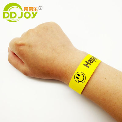 Pulseras de papel de identificación segura e impermeable para vendedores invitados Personal de medios VIP