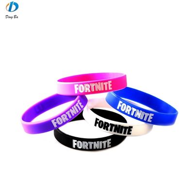 Joyería de plástico Material principal Logotipo personalizado Brazalete de goma para su negocio