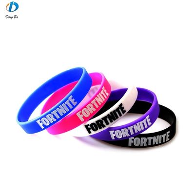 Joyería de plástico Material principal Logotipo personalizado Brazalete de goma para su negocio