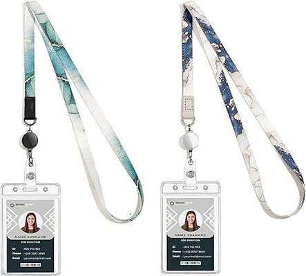 Correa de suspensión de tarjeta de trabajo de PVC personalizada con correa de pecho de tarjeta de identificación de nylon y hebilla de metal