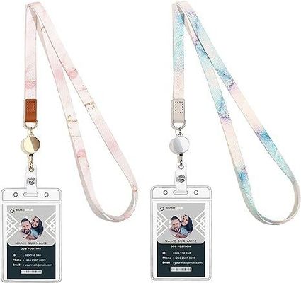 Correa de suspensión de tarjeta de trabajo de PVC personalizada con correa de pecho de tarjeta de identificación de nylon y hebilla de metal