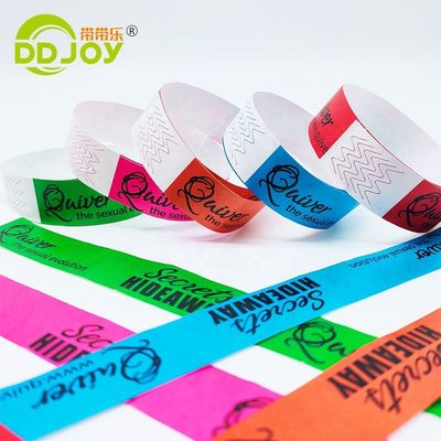 Bandas de papel desechables amarillas impermeables Tyvek para la identificación de eventos
