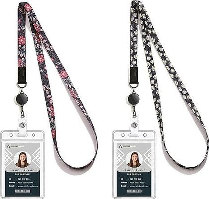 Correa de suspensión de tarjeta de trabajo de PVC personalizada con correa de pecho de tarjeta de identificación de nylon y hebilla de metal