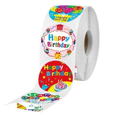 500pcs niños dibujos animados felices de cumpleaños pegatinas adhesivas pegatinas para la decoración de la fiesta