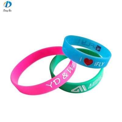 Eventos personalizados de recaudación de fondos Brazalete de silicona redonda con certificación ISO9001