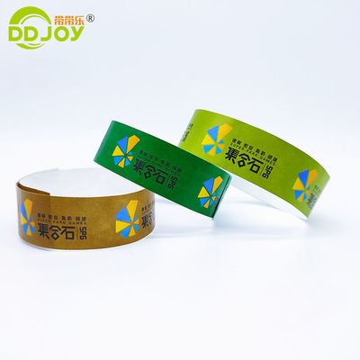 Logotipo personalizado Tyvek pulseras por una sola vez en adultos y niños pulsera de papel Eventos VIP
