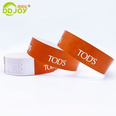 Logotipo personalizado Tyvek pulseras por una sola vez en adultos y niños pulsera de papel Eventos VIP