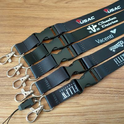Accesorios de seda Sublimación de colorante de poliéster Cintas para llavero Logotipo personalizado 900*15*0.65mm