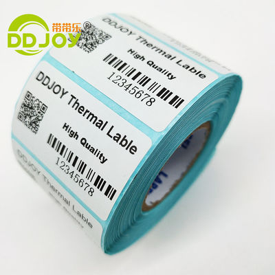 Etiqueta de impresión térmica de impresión digital blanca