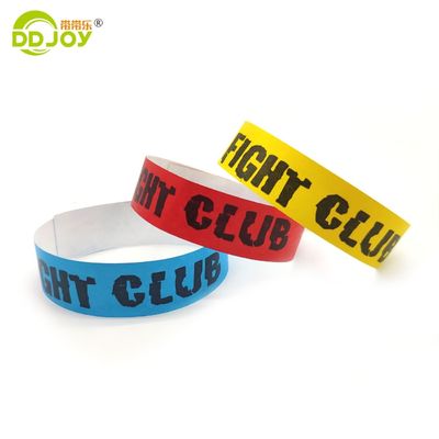 Logotipo personalizado Banda de Tyvek resistente al agua Brazalete de número de serie para la gestión de eventos