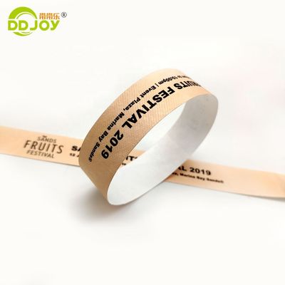 Logotipo personalizado Banda de Tyvek resistente al agua Brazalete de número de serie para la gestión de eventos