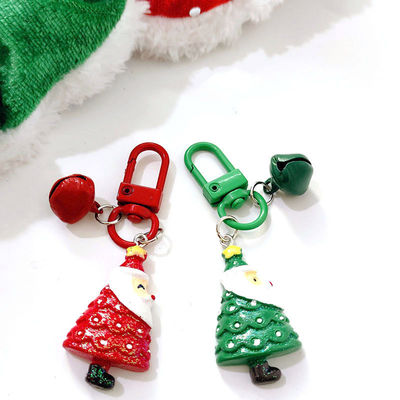 Cartoon Santa Claus Árbol de Navidad Campana Clavier Mochila Pantalón Ornamento de teléfono móvil