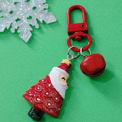 Cartoon Santa Claus Árbol de Navidad Campana Clavier Mochila Pantalón Ornamento de teléfono móvil