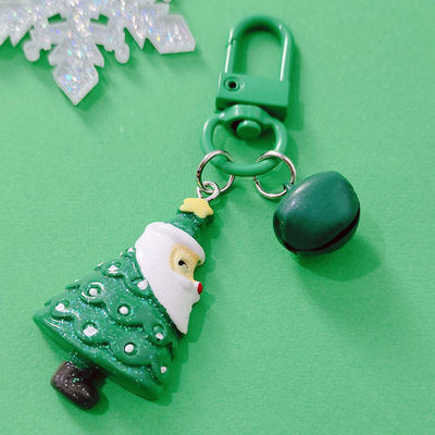 Cartoon Santa Claus Árbol de Navidad Campana Clavier Mochila Pantalón Ornamento de teléfono móvil