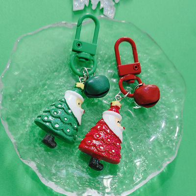 Cartoon Santa Claus Árbol de Navidad Campana Clavier Mochila Pantalón Ornamento de teléfono móvil