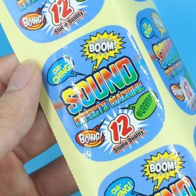 Etiqueta autoadhesiva de PVC/Vinyl impermeable personalizada para envases cosméticos/alimentarios
