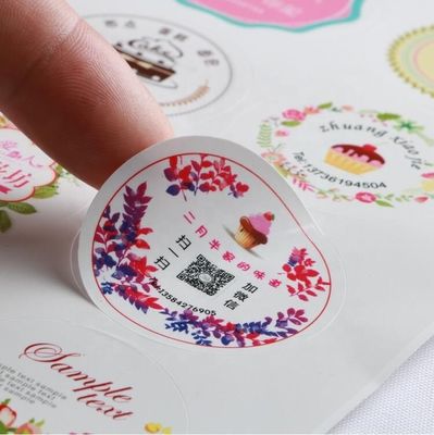 Etiqueta autoadhesiva de PVC/Vinyl impermeable personalizada para envases cosméticos/alimentarios