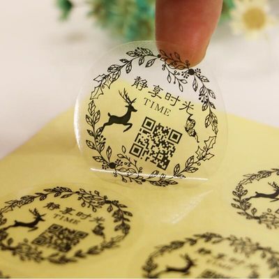 Etiqueta autoadhesiva de PVC/Vinyl impermeable personalizada para envases cosméticos/alimentarios