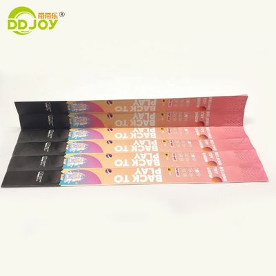 Impresión de logotipos de colores Pulseras Tyvek desechables para eventos Pulseras de papel impermeables
