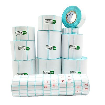 Etiqueta de envío de color personalizado Caja adhesivos perforados cara PP papel de impresión directa rollos