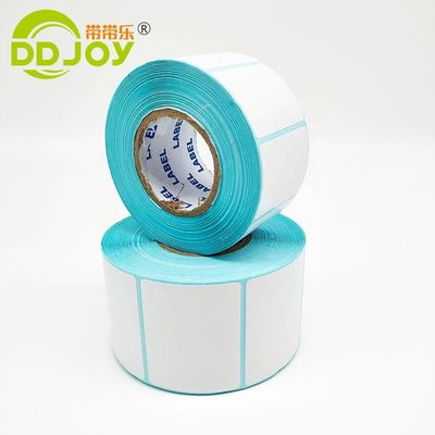 Etiqueta de envío de color personalizado Caja adhesivos perforados cara PP papel de impresión directa rollos