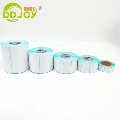 Etiqueta de envío de color personalizado Caja adhesivos perforados cara PP papel de impresión directa rollos