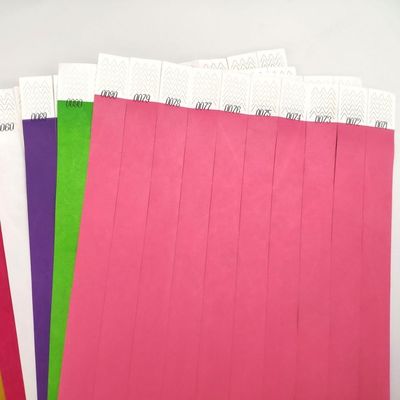 TYK1056D año chino OEM pulsera de papel Tyvek personalizada con técnica impresa