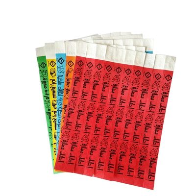 Pulseras de papel personalizadas de 3/4 pulgadas en color sólido para admisión al club VIP en eventos