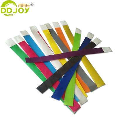 Pulseras de papel personalizadas de 3/4 pulgadas en color sólido para admisión al club VIP en eventos