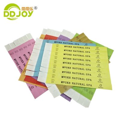Pulseras de papel personalizadas de 3/4 pulgadas en color sólido para admisión al club VIP en eventos