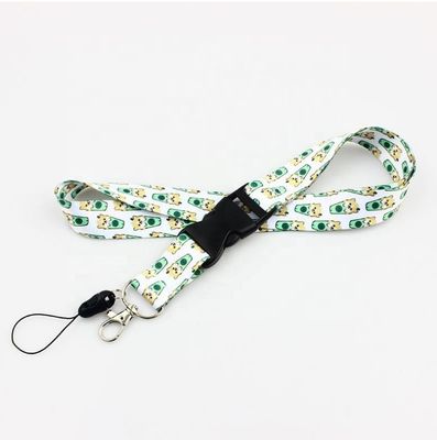Método de impresión Diseño personalizado Lanyard de nylon redondo con logotipo de oficina Keychain Badge Holder