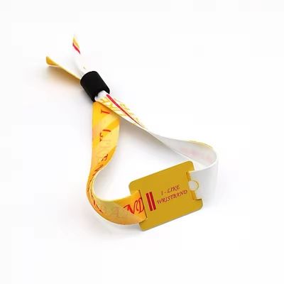 Pulseras RFID impresas a medida en tela de satén para la identificación de eventos y festivales