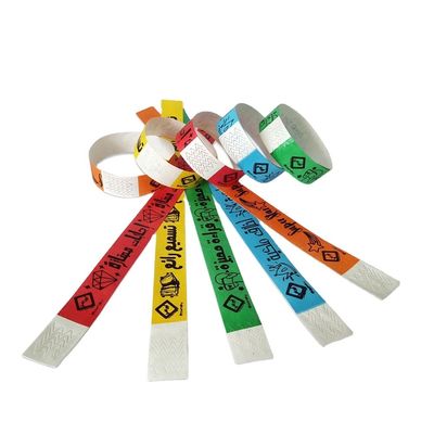 Brazaletes de papel Tyvek impermeables certificados ISO9001 para la identificación y la entrada en el evento