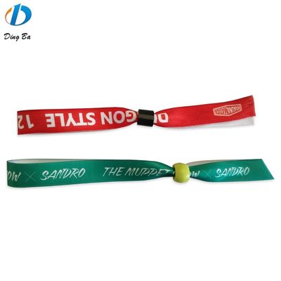 Coloridas pulseras de tela tejida para festivales perfectas para la promoción