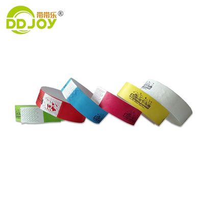 Pulseras de papel Tyvek resistentes al agua y adhesivas personalizadas para eventos y fiestas