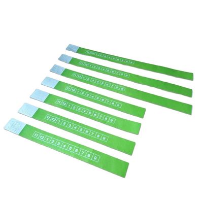 Impresión monocromática/doble color de pulsera Tyvek personalizada para eventos y festivales